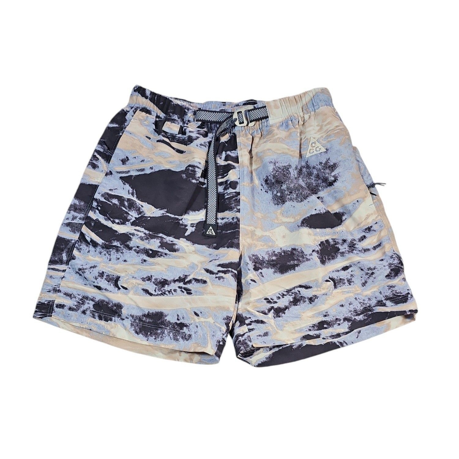 Nike Acg Trail Shorts Mens Size Xs All Over Print Fb4198-601 Multicolor